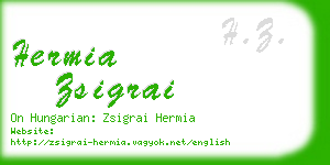 hermia zsigrai business card